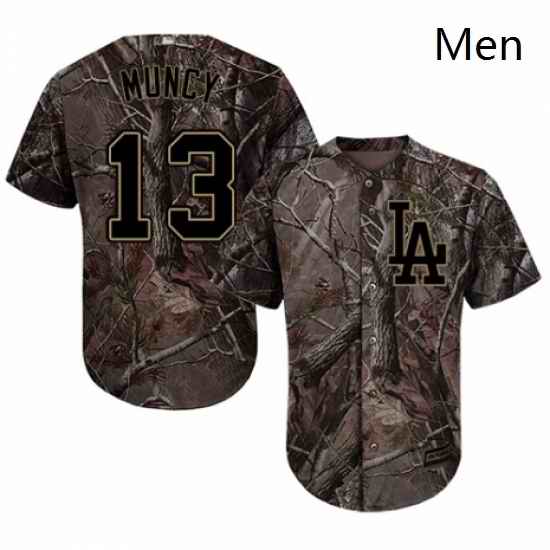 Mens Majestic Los Angeles Dodgers 13 Max Muncy Authentic Camo Realtree Collection Flex Base MLB Jersey